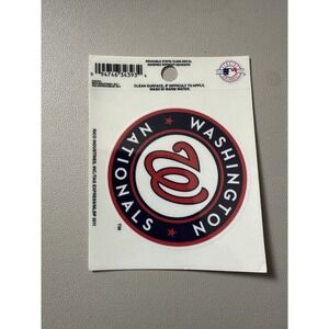 New Washington Nationals 4"x4" Static Cling Car Decal Auto Sticker Emblem MLB